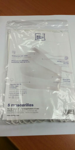 Imagen de MASCARILLA TELA BLANCA P/5