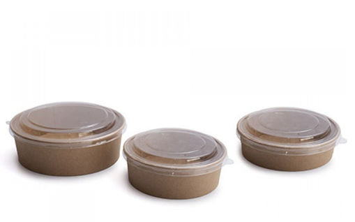 Imagen de Ensaladera kraft redonda 1100cc contapa P/25 uds