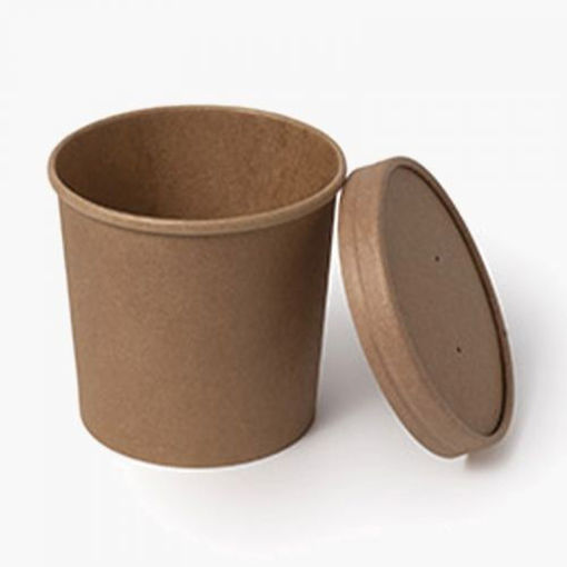 Imagen de Sopera con tapa kraft 480ml p/25